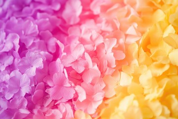 A close-up shot of vibrant pink and yellow flowers