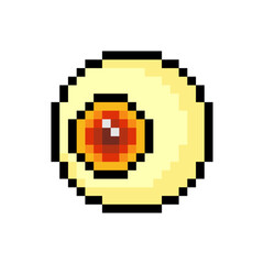 Obraz premium Human eyeball in pixel art style