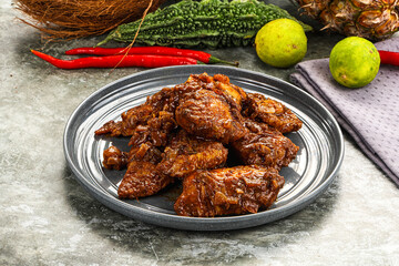 Indian cuisine - Vindaloo fish with spices