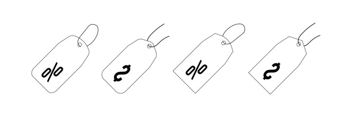 Multipurpose price tag vector icon in outline, glyph, filled outline style. price tag icon.