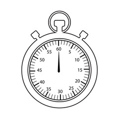 Stopwatch line vector icons on a white background