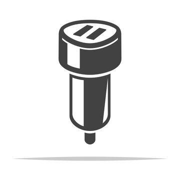 recommend clip art: USB car charger adapter icon transparent vector isolated