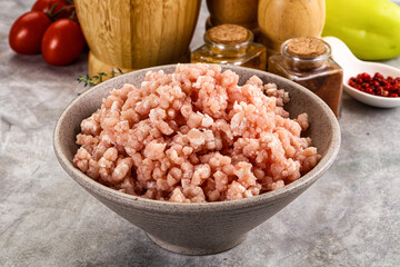 Homemade Raw pork minced meat