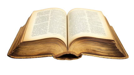 Antique Open Book Aged Pages Old Text History Literature Knowledge Wisdom Education Research