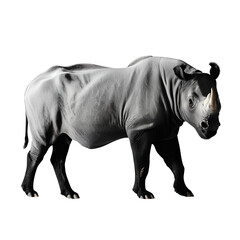 Fototapeta premium rhinoceros white background 