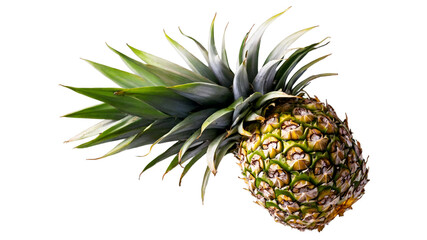 fresh natural pineapple isolated on white image fruit