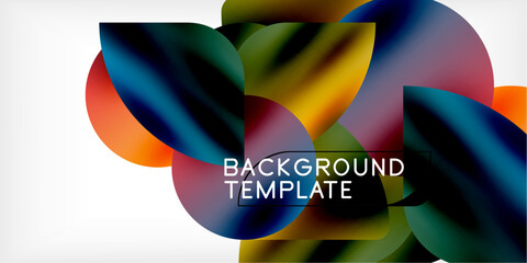 Bright circles with shadows abstract background