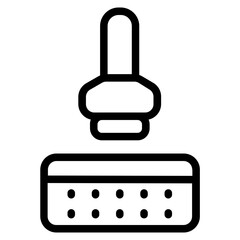 RF lifting Line Icon
