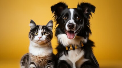 Obraz premium A black and white dog