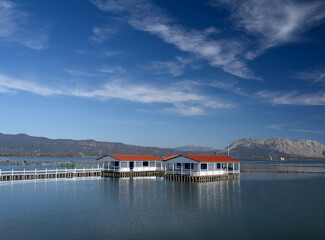 Authentic Fishing houses on the water in the village of Turlida, Mesolongi, Greece