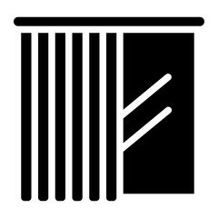 Vertical blinds Solid Icon