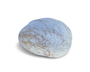 River rock shape isolated on white background. This has clipping path.