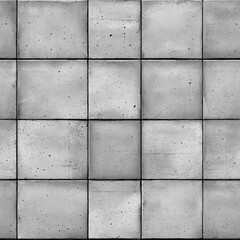 A grid of gray concrete tiles with a smooth, textured surface, arranged uniformly to create a modern and minimalist aesthetic.
