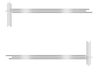 Classic Silver Text Frame, Isolated on White