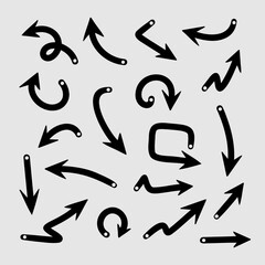 illustration of a set of doodle arrows, the design elements you need