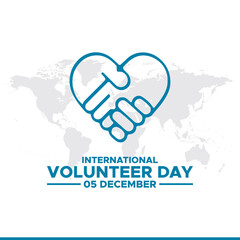 International volunteers day background celebrated on december 5.International Volunteer day is observed every year on December 5.