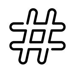 Icon Hashtag With Style Outline
