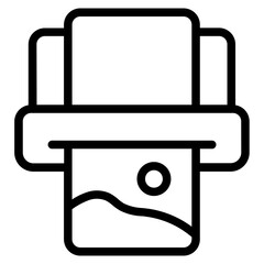 Color printer Line Icon
