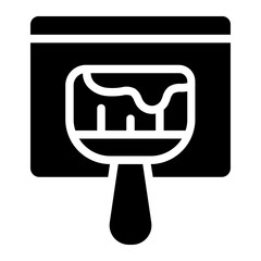 Digital color brush Solid Icon