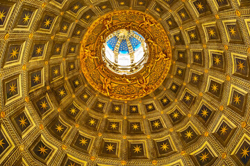 Siena cathedral duomo dome decorations, Italy