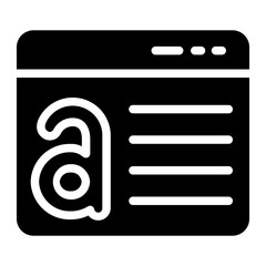 Grammar article Solid Icon