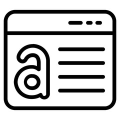 Grammar article Line Icon