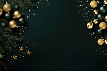 Christmas decoration green gold.