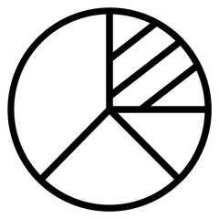 Pie chart Line Icon