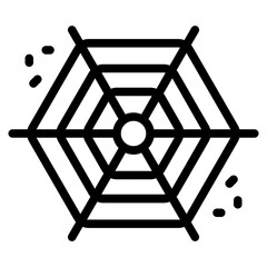 Spider web Line Icon