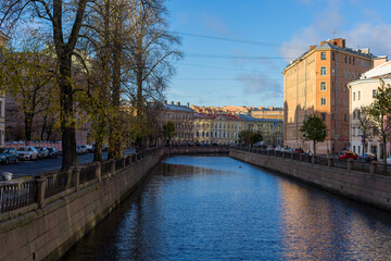 Obraz premium View of the Griboyedov Canal in Saint Petersbug, Russia.