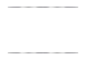 Classic Silver Text Frame, Isolated on White