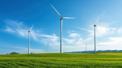Wind Turbines and Solar Farms: A Sustainable Energy Landscape Merging Wind and Solar Power for a Greener Future