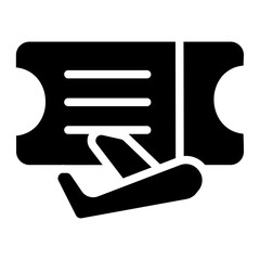 Airplane ticket Solid Icon