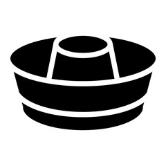 Cake mold Solid Icon