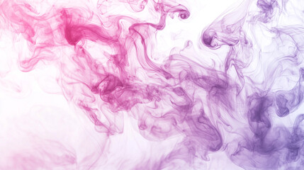 Fototapeta premium Soft pink and purple smoke flowing in abstract patterns, fluid motion with gentle texture