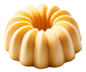 A golden-brown bundt cake, freshly baked and ready to be enjoyed.