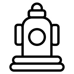 Fire hydrant Line Icon