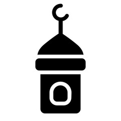Mosque tower Solid Icon