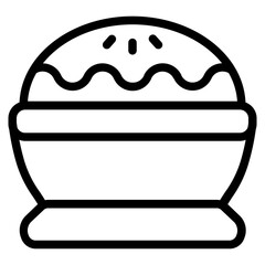 Muffin Line Icon