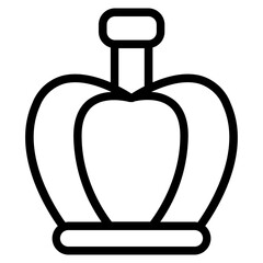 Royal perfume bottle Line Icon