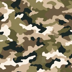 Fototapeta premium Military camouflage pattern backgrounds textile repetition.