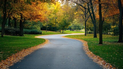 Autumn Pathway Through the Trees