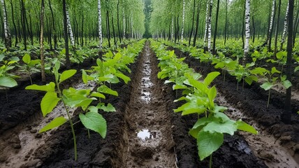 Cultivating healthy plant growth a guide to nurturing young seedlings in fertile soil