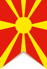 National flag of North Macedonia