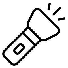 Flashlight help Line Icon