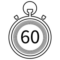 Stopwatch line vector icons on a white background