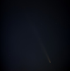 Comet Tsuchinshan ATLAS C 2023 A3 in the  the evening sky, photo taken on October 16.