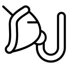 Sanitation mask Line Icon