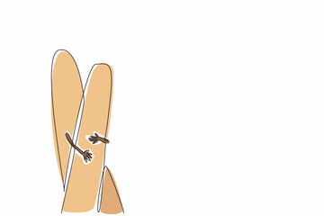 Single one line drawing two fingers crossed like two people hugging. Iconic. Cute character. Cartoon. Funny. Symbol of warmth. Loveable. National Hug Day. Continuous line design graphic illustration