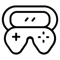VR game Line Icon